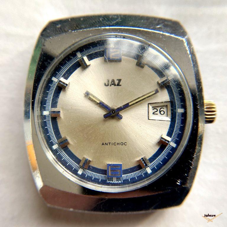 Montre Bracelet Dame Jaz - Mouvement Mécanique FE 163 - Cadran Blanc Chiffres Arabes - Boîtier Et Bracelet Plaqué Or - Occasion En Bon état