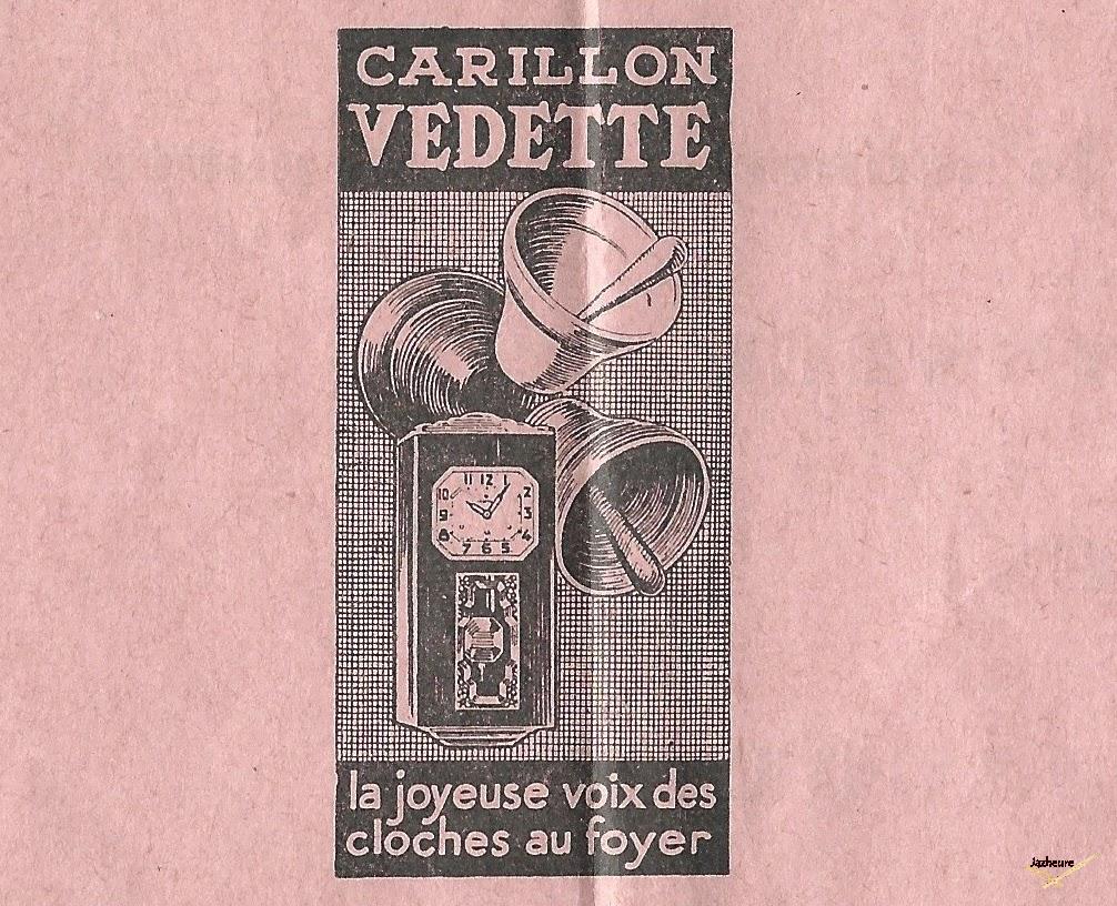 Catalogue Vedette, Carillons, réveils et montres