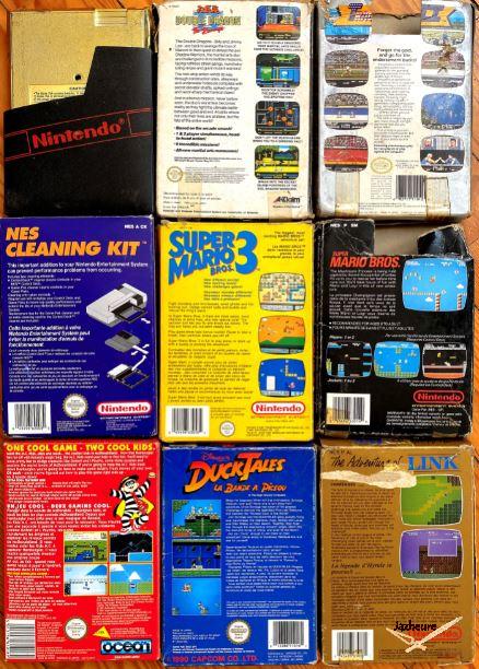 Lot de 8 cartouches Nintendo NES