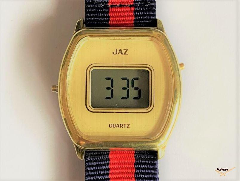 Montre Jaz Quartz LCD plaquée (vers 1979)