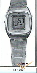 Montre LCD Jaz Quartz TZ-1903 de 1977 sur Jazheure