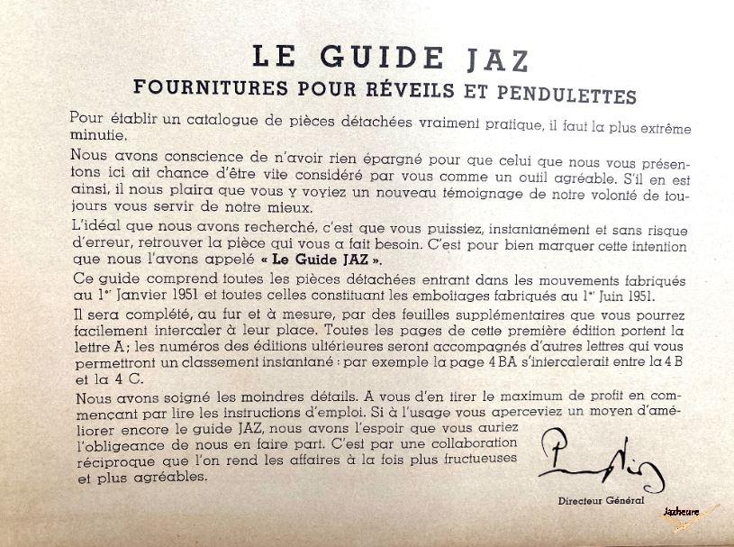 Ancien catalogue le guide Jaz de 1951