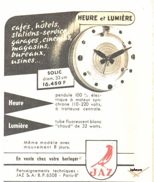 Horloge Jaz LUMIC (1953-1960)