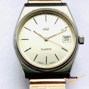 Montre Jaz HZ-2327 Quartz Swiss Made de 1979. calibre ESA 9361/62, chromé.