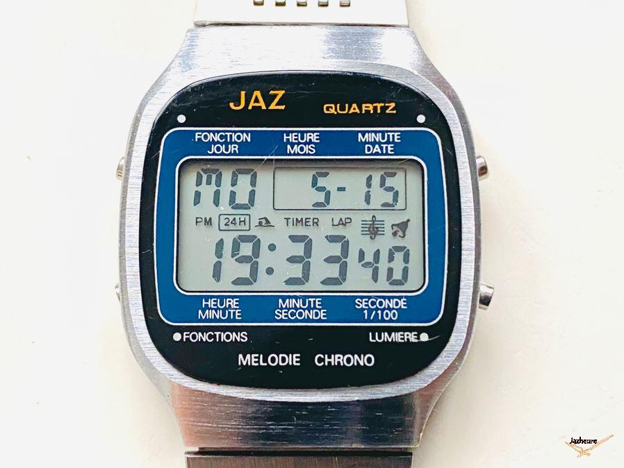 Montre Jaz LCD Quartz PG-7201 de 1982 sur Jazheure