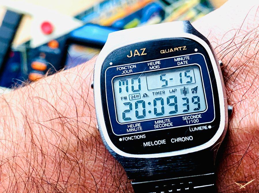 Montre Jaz LCD Quartz PG-7201 de 1982 sur Jazheure