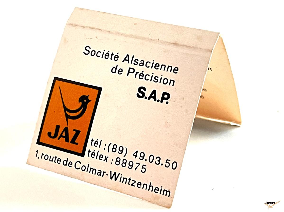 Bitul Jaz Boite d'allumettes Jaz / La SAP (année 70) sur Jazheure